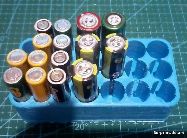 3D-модель "Подставка под батарейки АА+ААА"