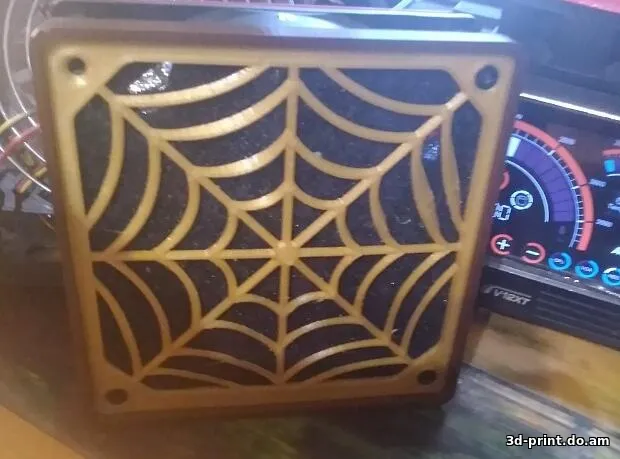 3D-модель "Решетка для вентилятора 120 на 120 мм с фильтром"