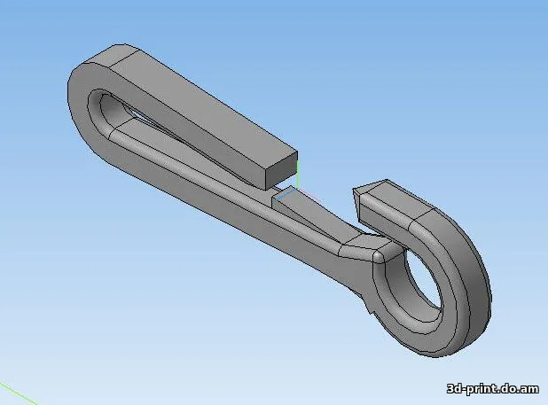 3D-модель "Крючок для штор AF"