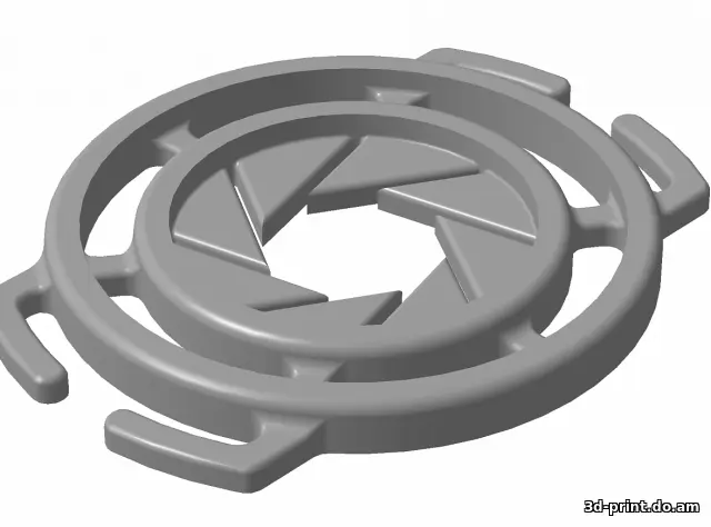 3D-модель "Держатель крышечки фотоаппарата 77 и 52 мм"