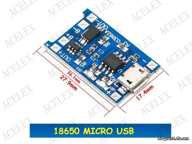 3D-модель "18650 бокс для экшн камеры Xiaomi Yi"