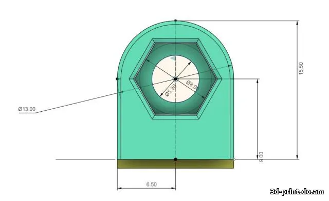 3D-модель "Совместимое с GoPro крепление для использования в проектах"