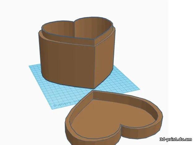 3D-модель "Кробка в виде сердечка"