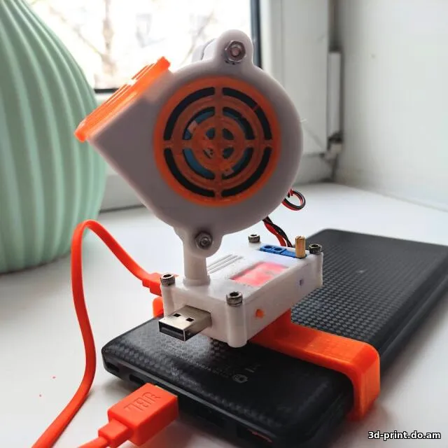 3D-модель "Портативный вентилятор из ненужных улиток 5015"