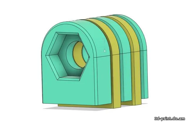 3D-модель "Совместимое с GoPro крепление для использования в проектах"