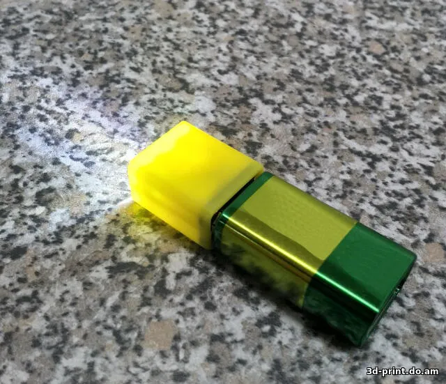 3D-модель "Фонарик из батарейки крона"