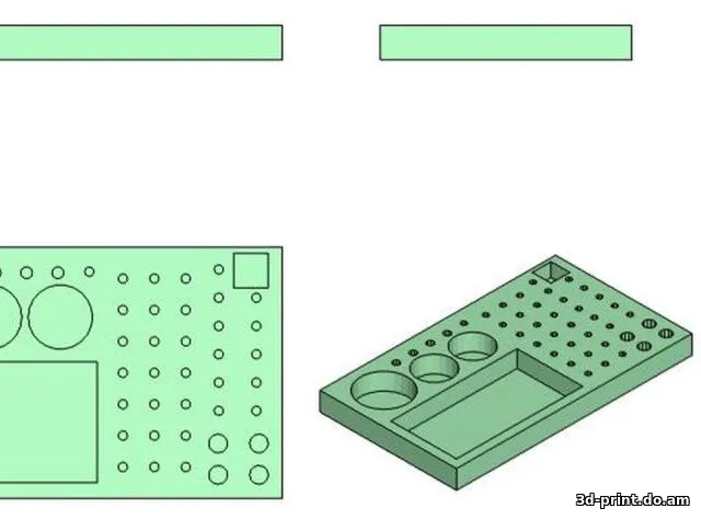 3D-модель "Подставка для набора мини-дрели(бормашинки)"