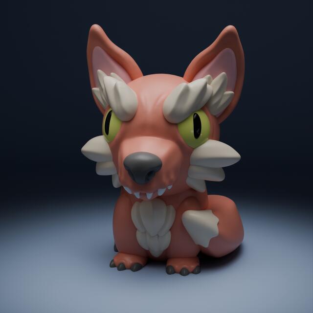 3D-модель "Недовольный Лис"