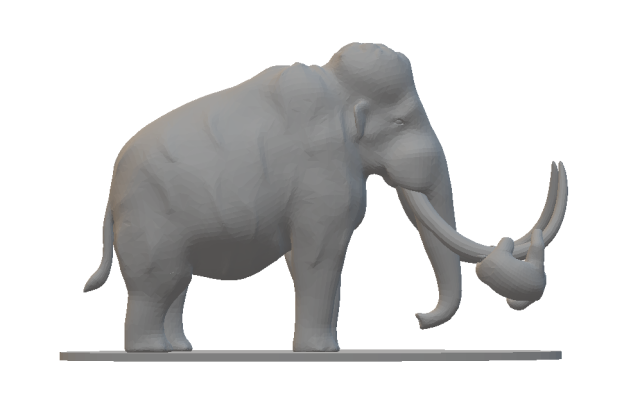 3D-модель "Мамонт с ленивцем"