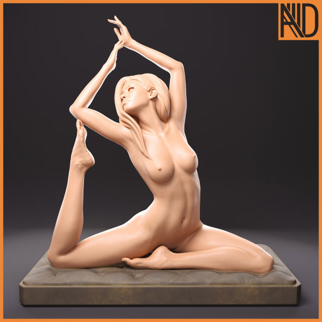 3D-модель "Девушка, поза1 18+"