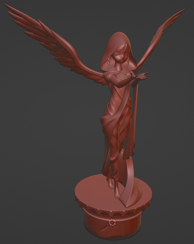 3D-модель "Статуя Барбатоса" из игры Genshin Impact