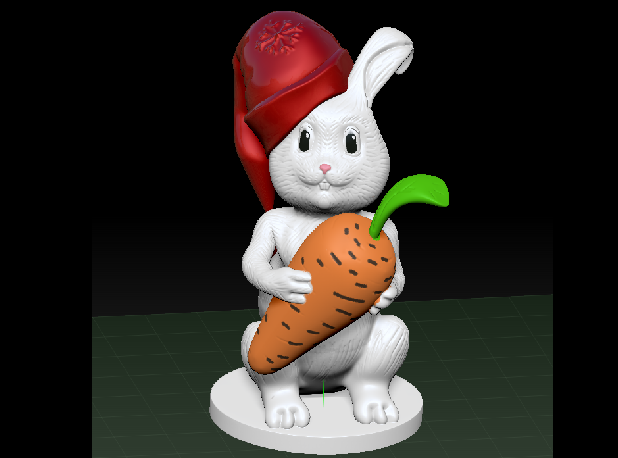 3D-модель "Новогодний зайка"