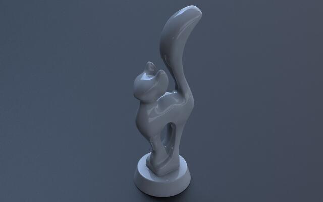 3D-модель "Кот, статуэтка абстракция"