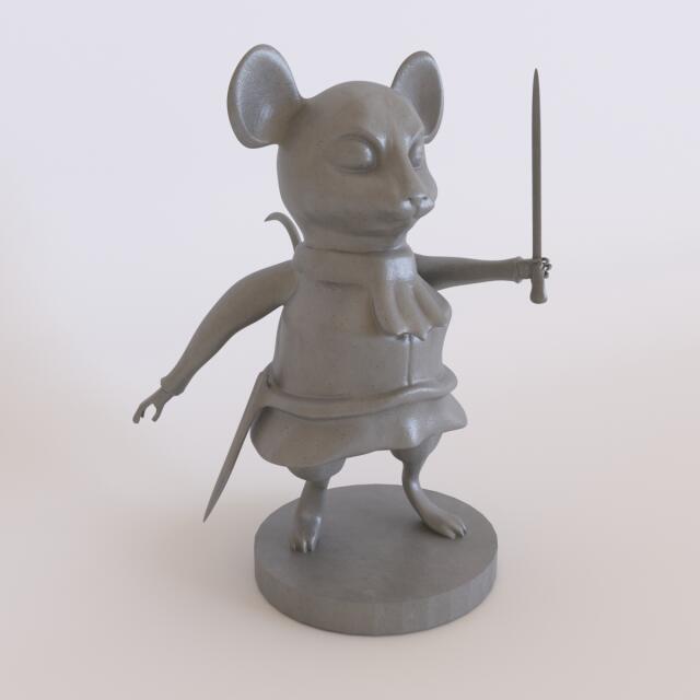 3D-модель "Мышь Дартаньян"