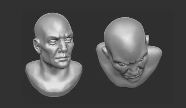 3D-модель "Лысая голова мужская V2"