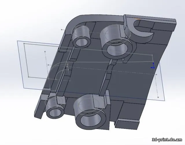 3D-модель "Hyper-X Cloud MIX Крепление правое внутр"