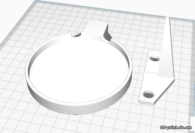 3D-модель "Крепление для яндекс станции 2 (с часами)"