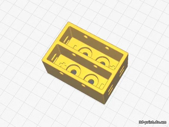 3D-модель "Отсек для 2-ух АА батареек.На 3 вольта.Модули (Отсеки) можно расширять от 2-ух до бесконечности"