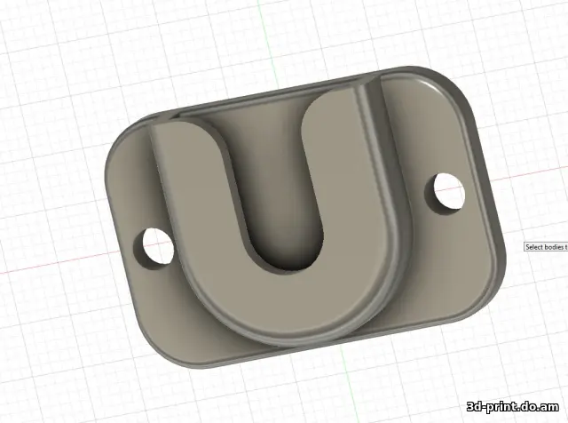 3D-модель "Держатель тангенты. Крепление для тангенты автомобильной радиостанции"