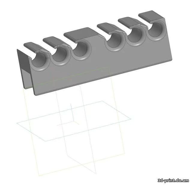 3D-модель "Крепление для проводов на край стола 17мм толщина столешницы"