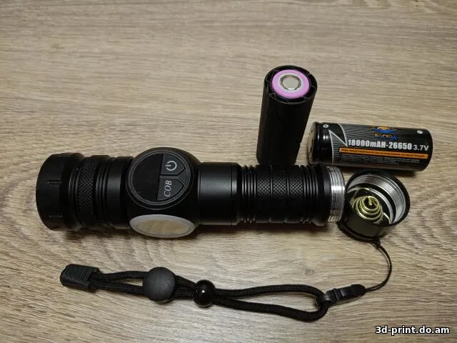 3D-модель "Переходник 18650 на 26650 в фонарик"