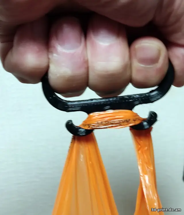 3D-модель "Ручка для переноски пластиковых пакетов-маек"