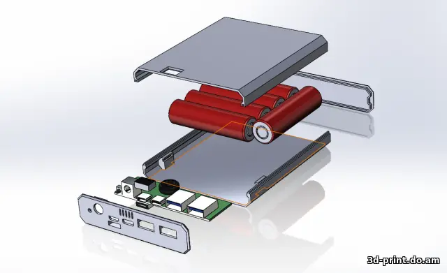 3D-модель "Корпус PowerBank PD 100W 5S"