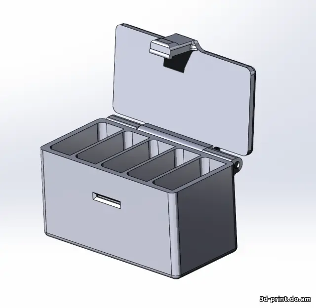 3D-модель "Кейс для 5 аккумуляторов экшен камеры EKEN H6s"