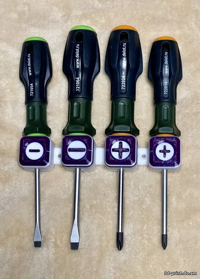 3D-модель "Настенный держатель отверток "Дело Техники" 728040"