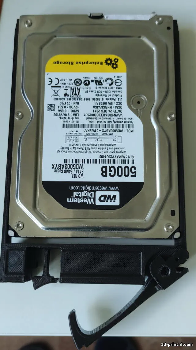 3D-модель "Салазки для HDD\SSD от сервера HP Microserver G7 (624572-001)"