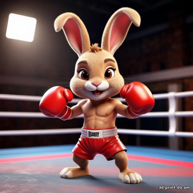 3D-модель "Заяц - Чемпион ринга"