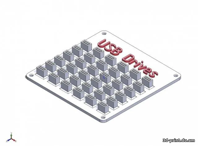 3D-модель "Держатель для USB-флэшек 2"