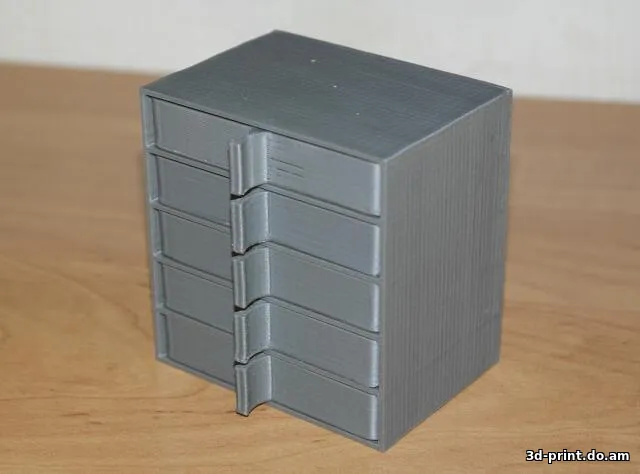 3D-модель "Ящик с выдвижными полками для хранения мелочевки"