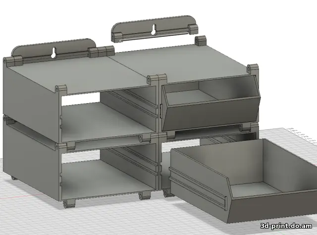 3D-модель "Универсальный наборный органайзер. Ячейка 110x150x50"