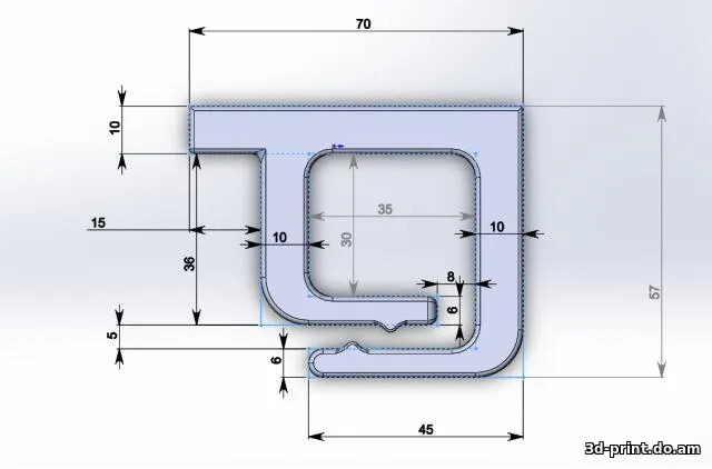3D-модель "Кабельный органайзер вертикальный для 19" шкафов"