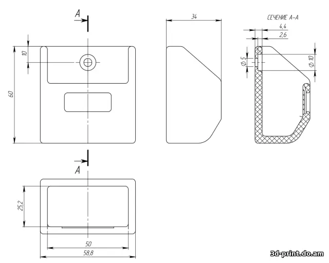 3D-модель "Лотки на стену" 3D-модель "Лотки на стену"