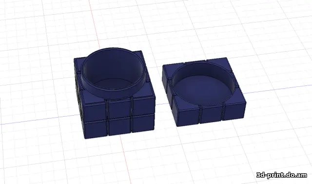 3D-модель "Коробочка органайзер в виде кубика Рубика"
