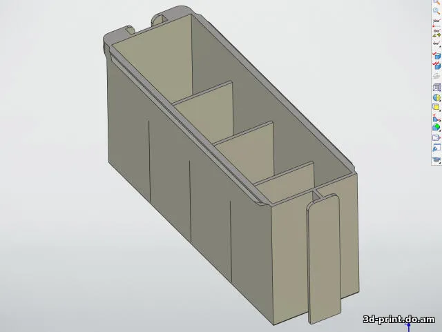 3D-модель "Подвесная кассетница для радиодеталей"