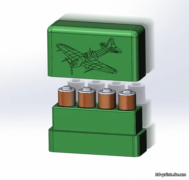 3D-модель "Органайзер батареек АА Ил-2"