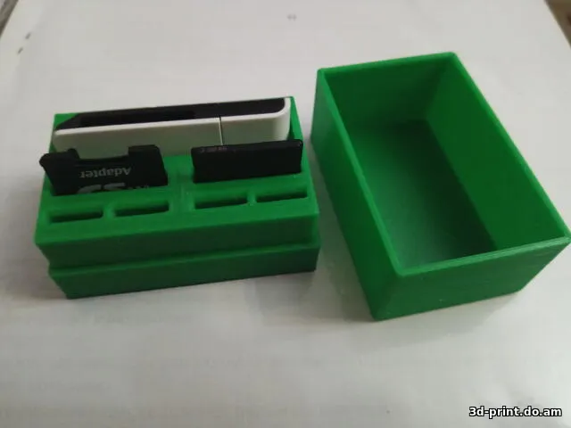 3D-модель "Органайзер: картридер USB + SD карты (комплект из ANYCUBIC MEGA S)"