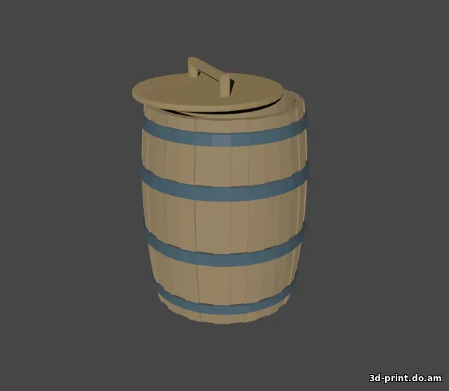 3D-модель "Бочка с крышкой" — STL модель для 3D-печати