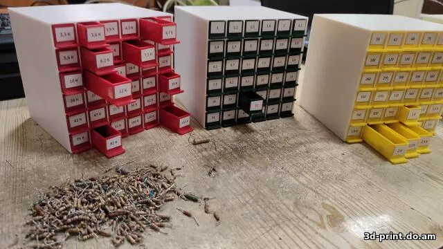 3D-модель "Кассетница для радиодеталей (сопротивлений)"