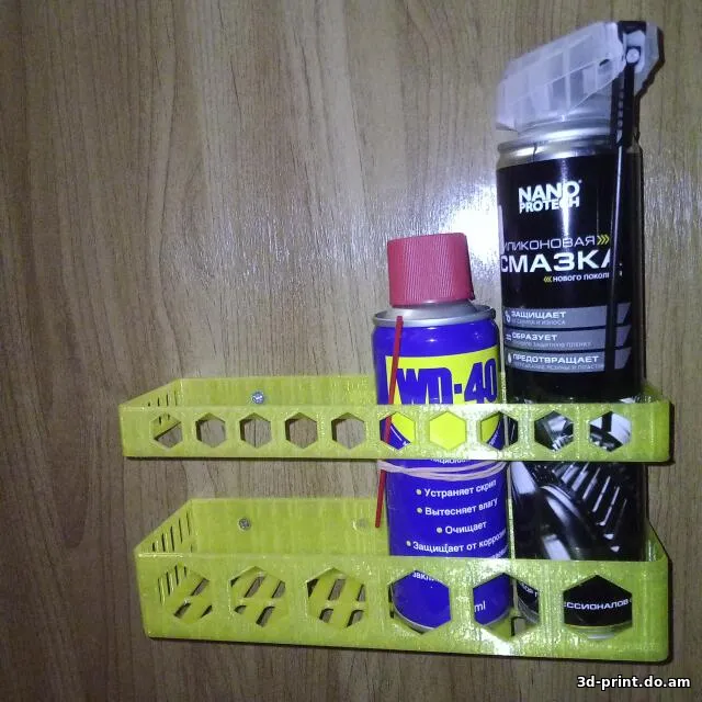 3D-модель "Органайзер для аэрозольных баллончиков диаметром до 60 мм. на дверь"