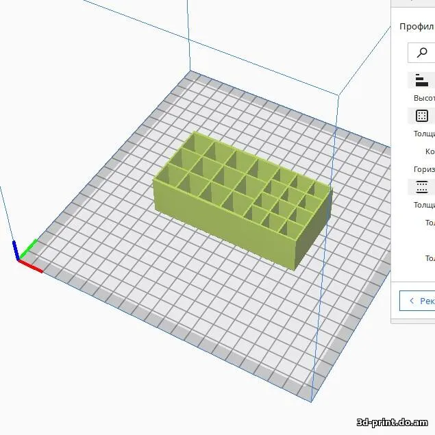 3D-модель "Органайзер для батарее АА и ААА 12+12 шт."