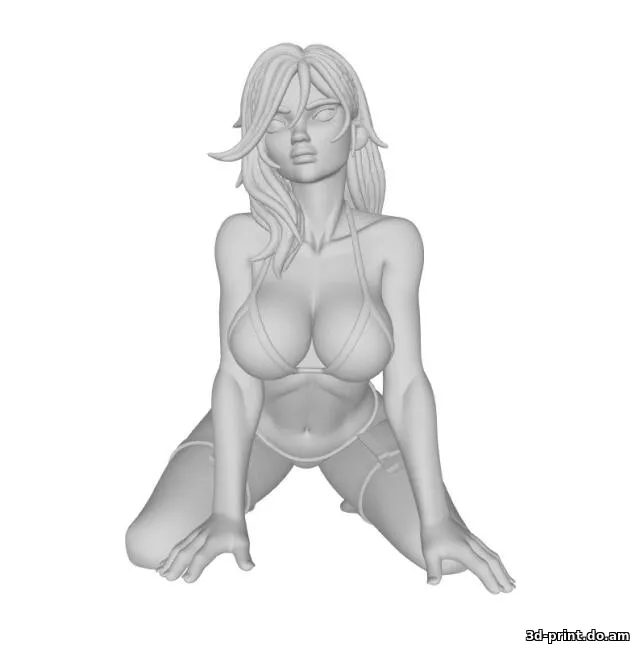 3D-модель "Девушка на коленях"