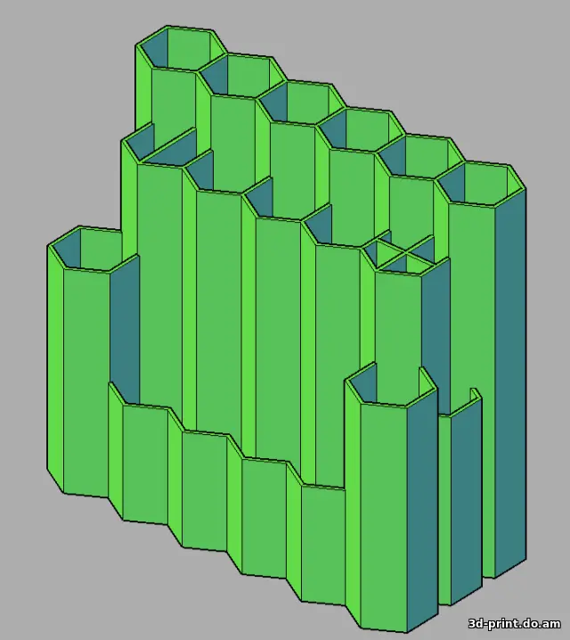 3D-модель "Органайзер под принадлежности к 3D принтеру в виде сот"
