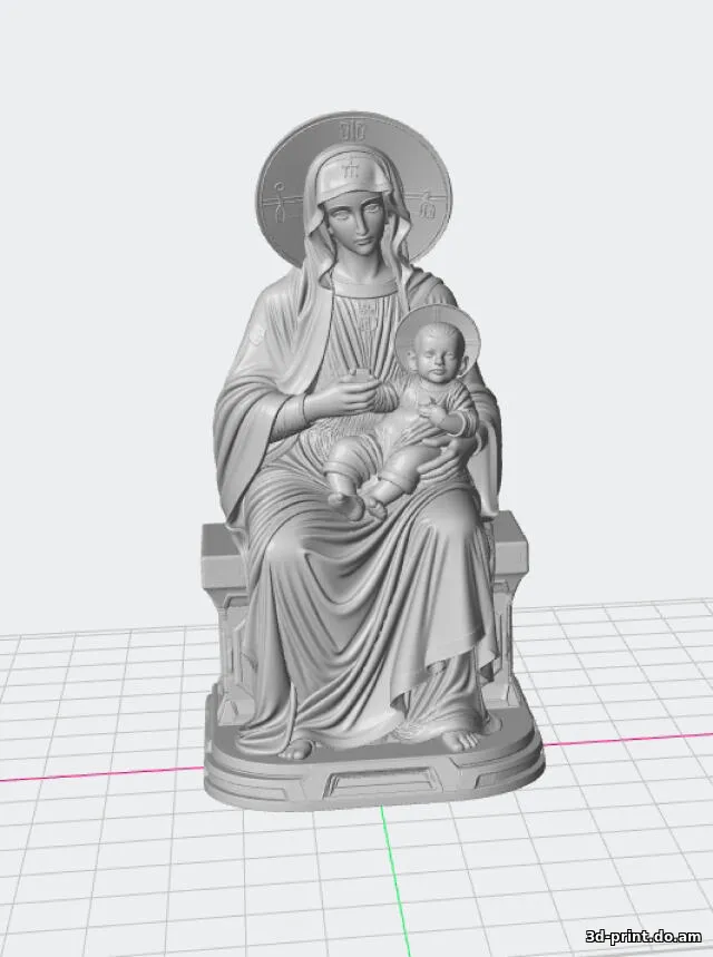 3D-модель "Дева мария с младенцем"
