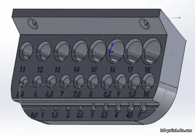 3D-модель "Держатель сверел на стену"