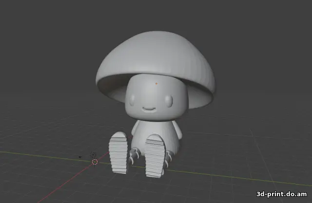 3D-модель "Гриб в тапочках"