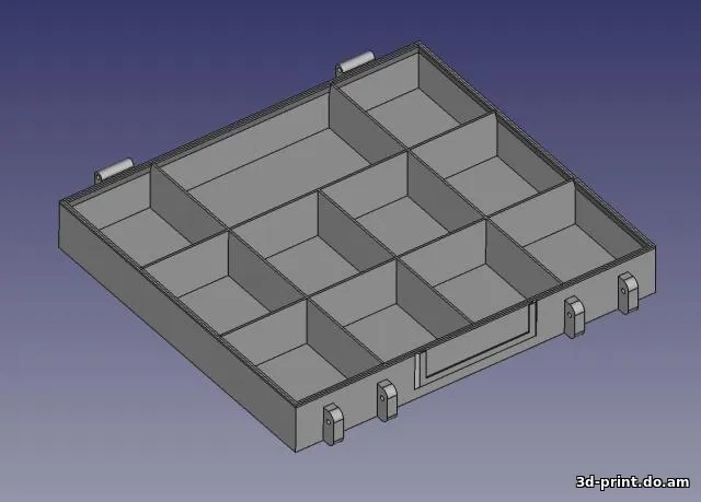 3D-модель "Ящик для мелочёвки 3х4"